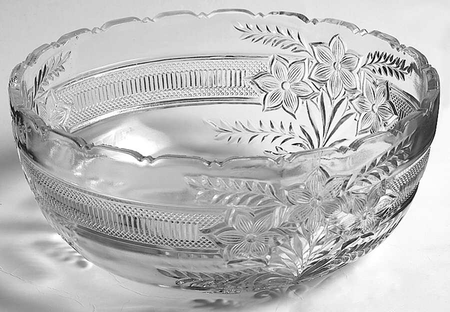 Narcissus Spray 8" Large Fruit Bowl by Indiana Glass-1