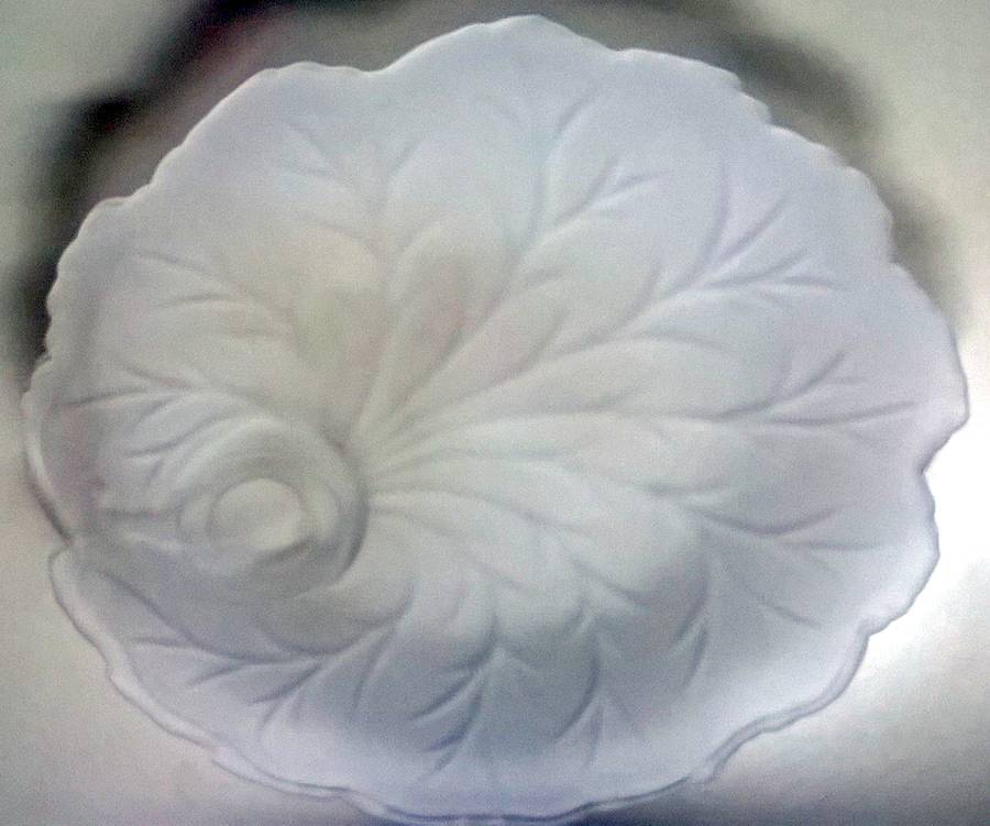 Pebble Leaf Clear Snack Plate No Cup by Indiana Glass-1