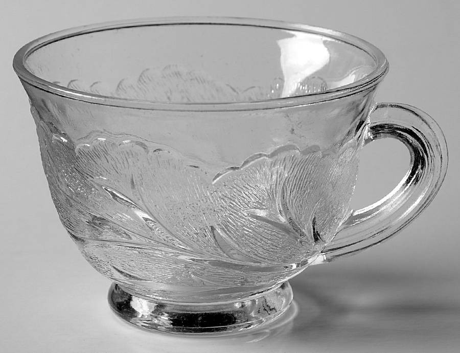Pebble Leaf Clear Snack Cup for Snack Plate by Indiana Glass-1