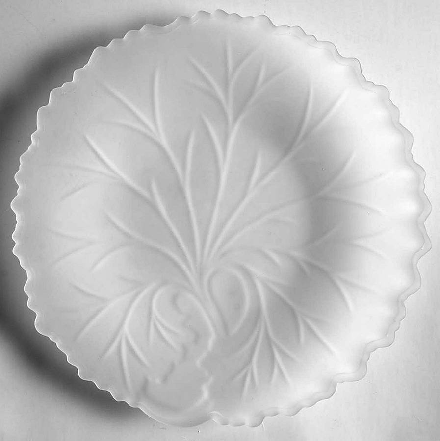 Pebble Leaf Clear Luncheon Plate by Indiana Glass-1