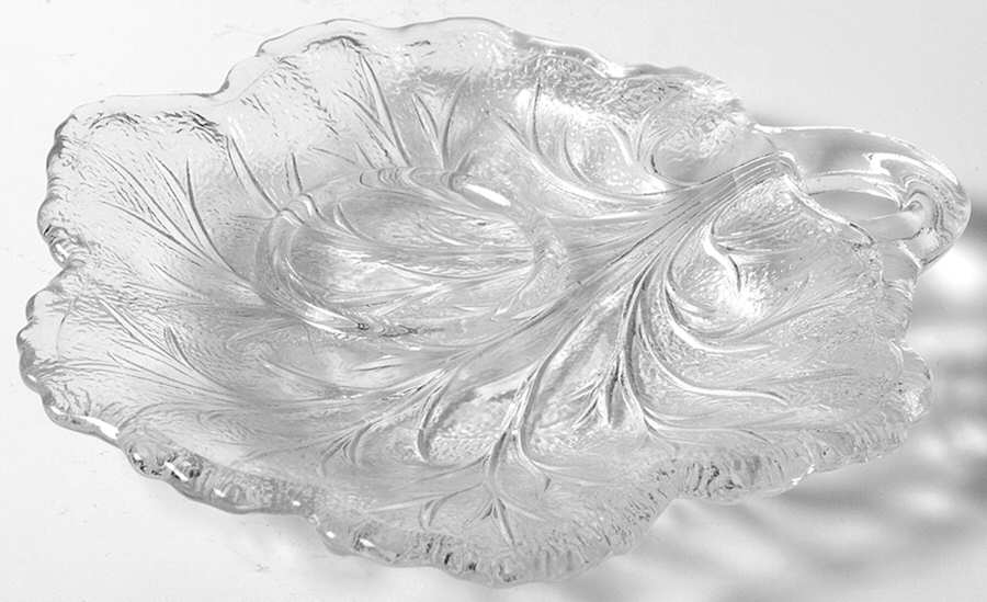 Pebble Leaf Clear Saucer Only by Indiana Glass-1