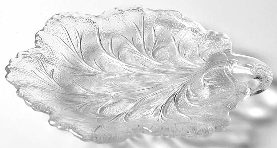 Pebble Leaf Clear Bread & Butter Plate by Indiana Glass-1