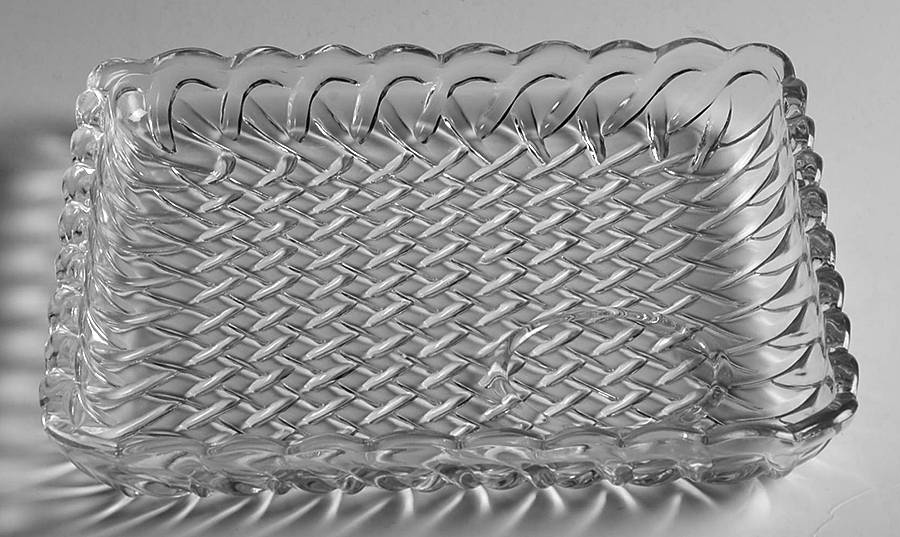 Pretzel Clear Snack Plate No Cup by Indiana Glass-1