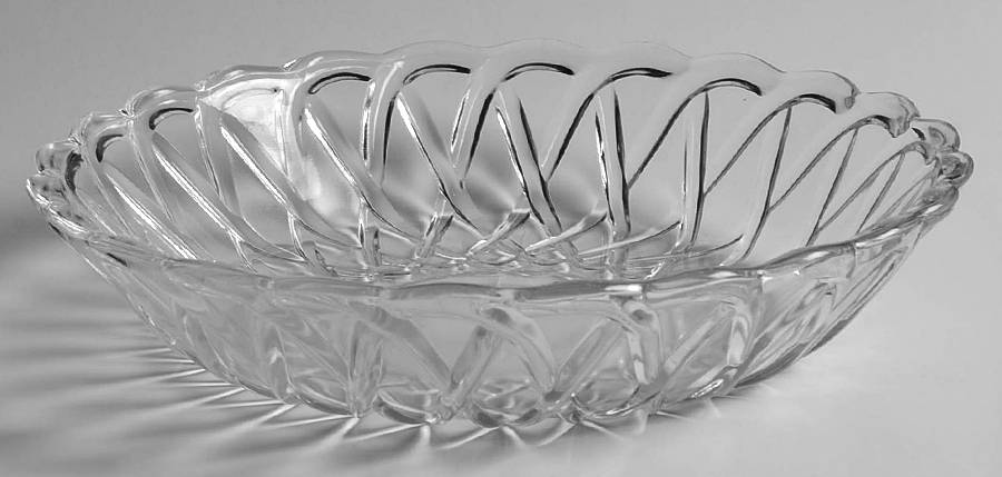 Pretzel Clear Coupe Soup Bowl by Indiana Glass-1