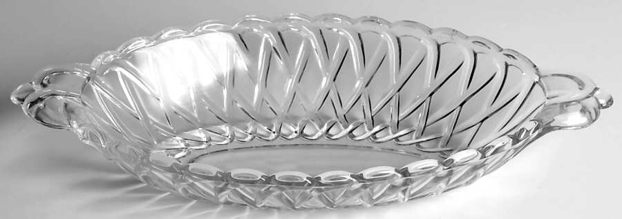 Pretzel Clear Pickle Dish by Indiana Glass-1