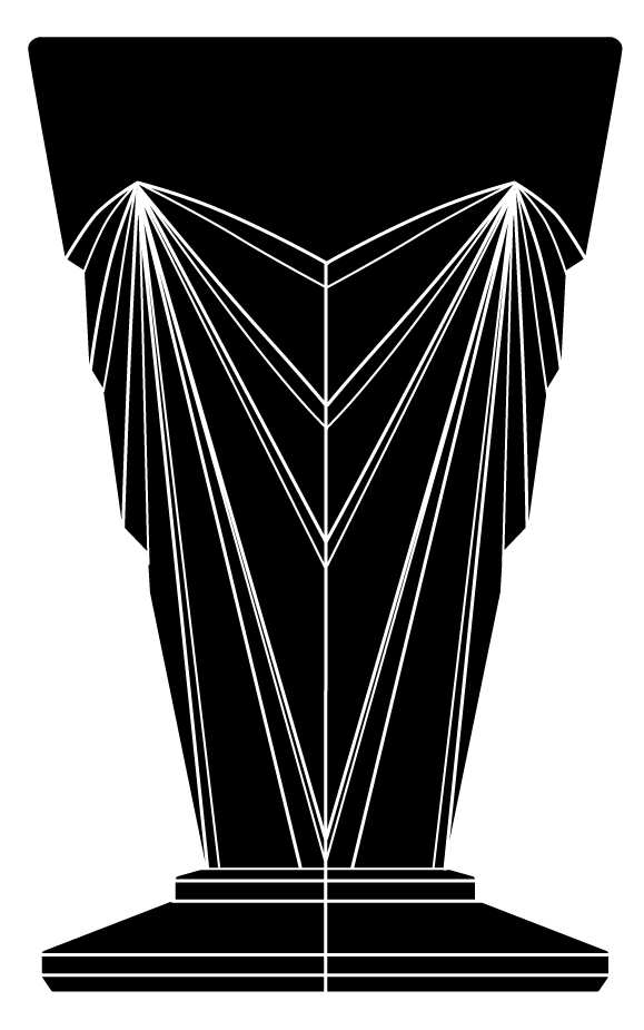 Pyramid Black 8 Oz Footed Tumbler by Indiana Glass-1