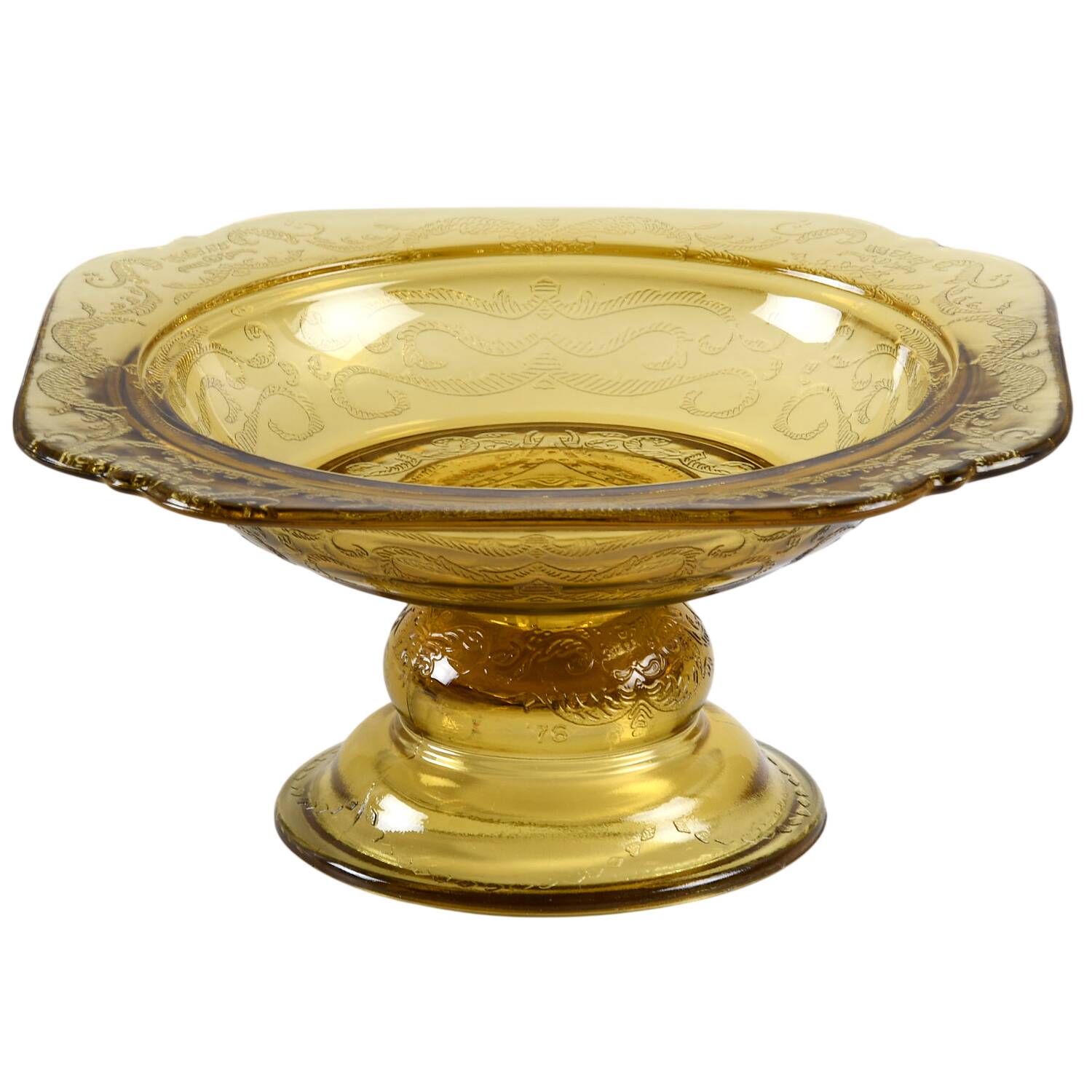 Recollection Amber Footed Candy Dish No Lid by Indiana Glass-1