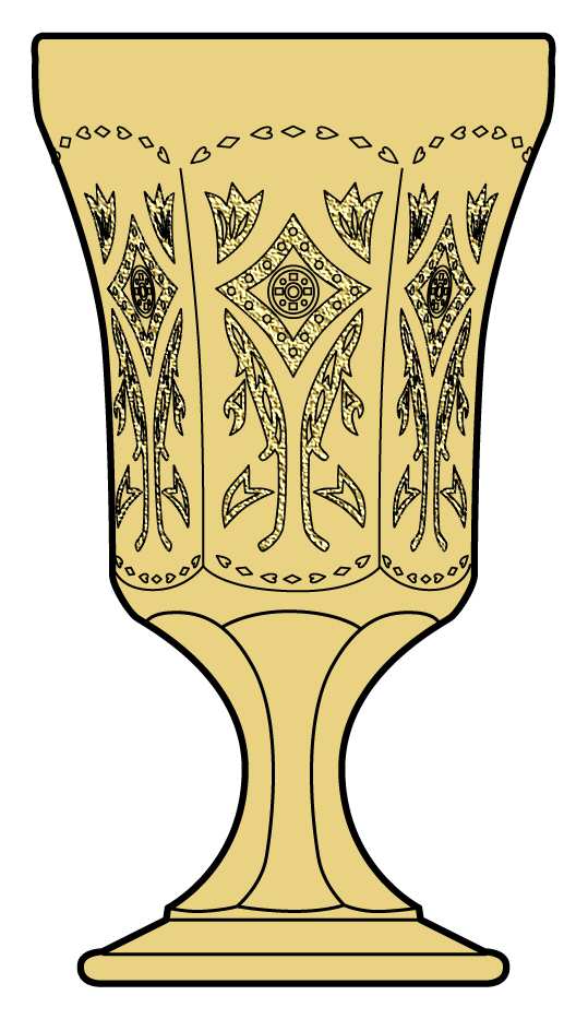 Recollection Amber Water Goblet by Indiana Glass-1
