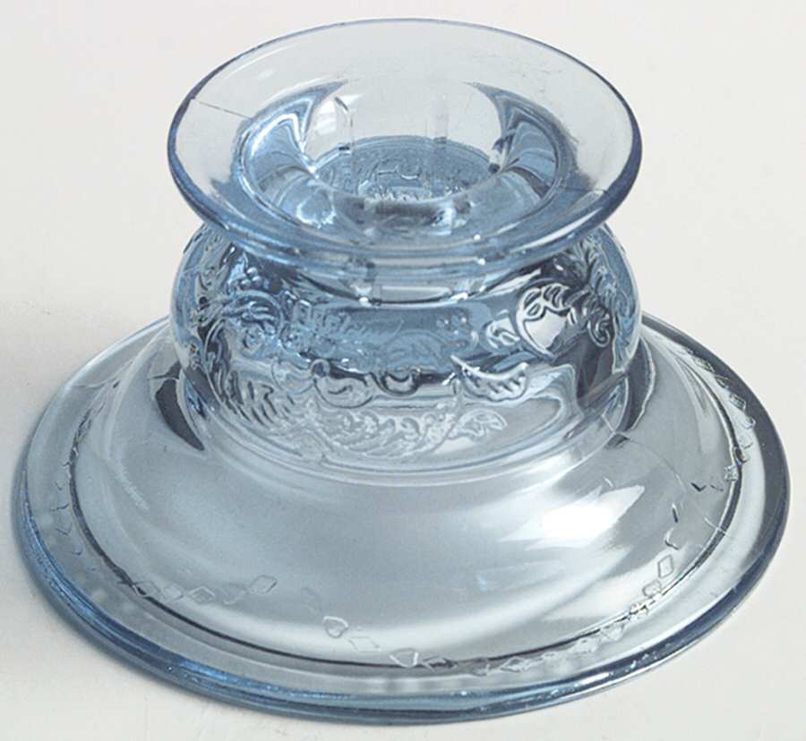 Recollection Blue Single Light Candlestick by Indiana Glass-1
