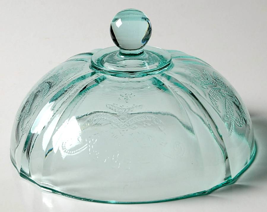 Recollection Green (Teal) Lid for Round Butter by Indiana Glass-1