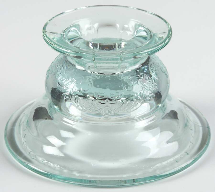 Recollection Green (Teal) Single Light Candlestick by Indiana Glass-1