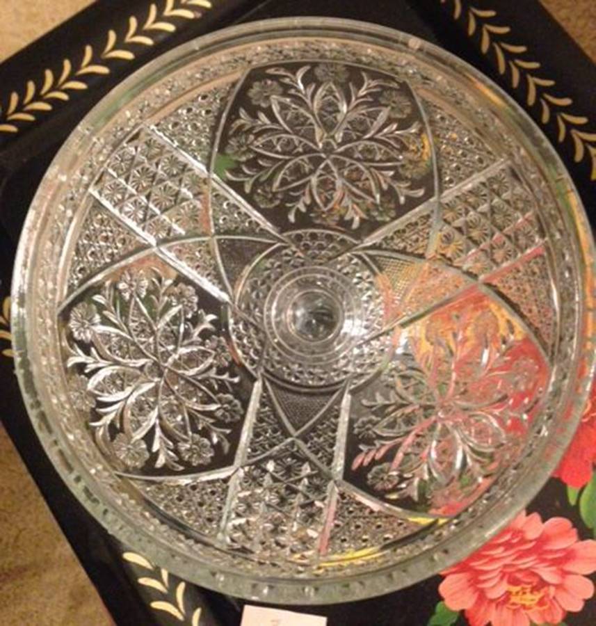 Rosette with Pinwheels 7" Compote No Lid by Indiana Glass-1