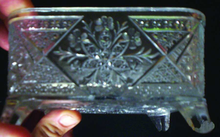 Rosette with Pinwheels Honey Dish No Lid by Indiana Glass-1