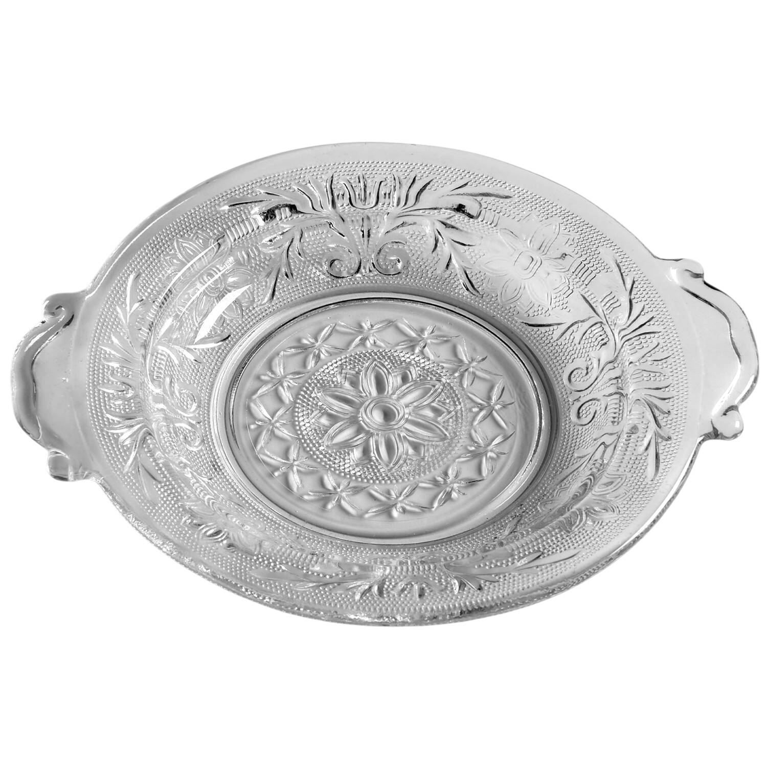 Sandwich Clear Round Butter Dish No Lid by Indiana Glass-1