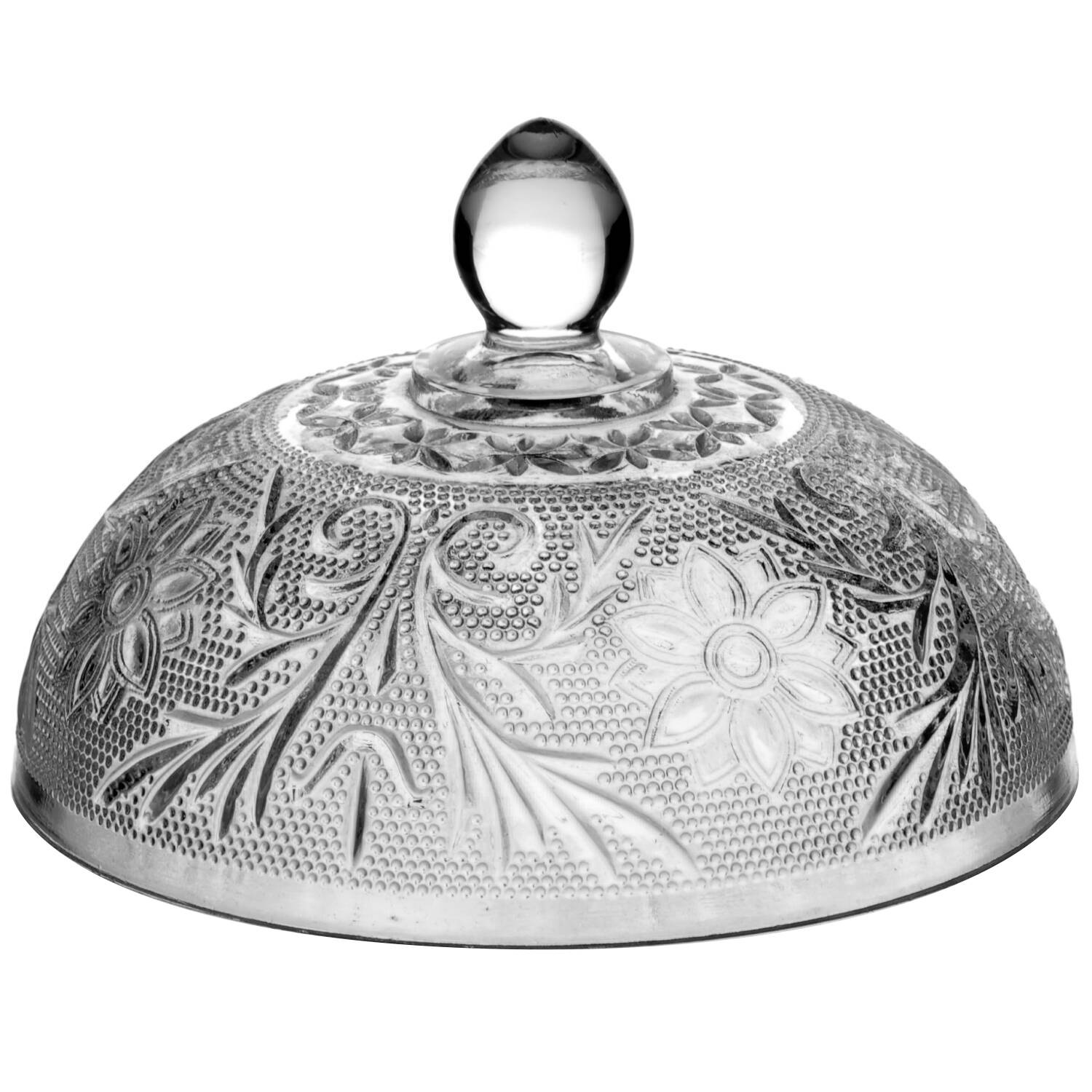 Sandwich Clear Lid for Round Butter by Indiana Glass-1