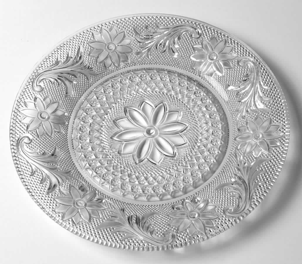 Sandwich Clear Luncheon Plate by Indiana Glass-1