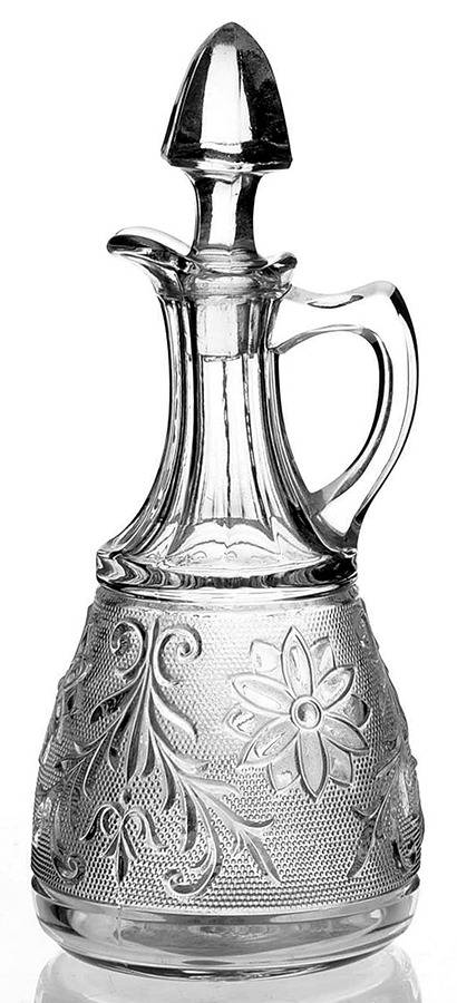 Sandwich Clear Cruet & Stopper by Indiana Glass-1