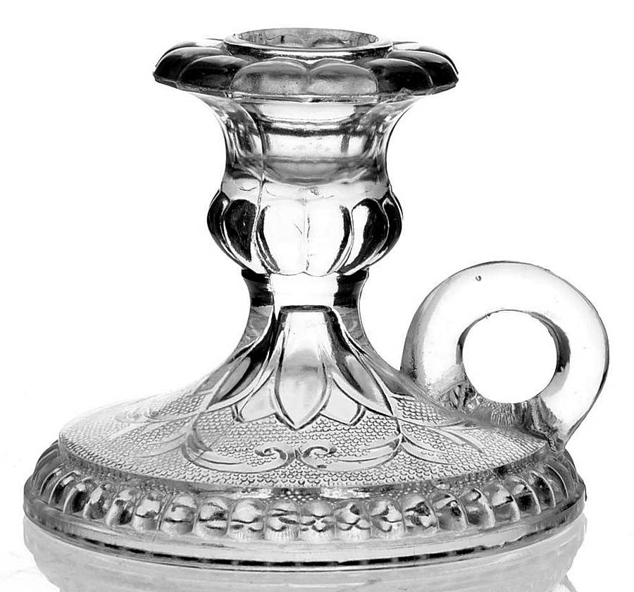 Sandwich Clear 3" Candleholder by Indiana Glass-1