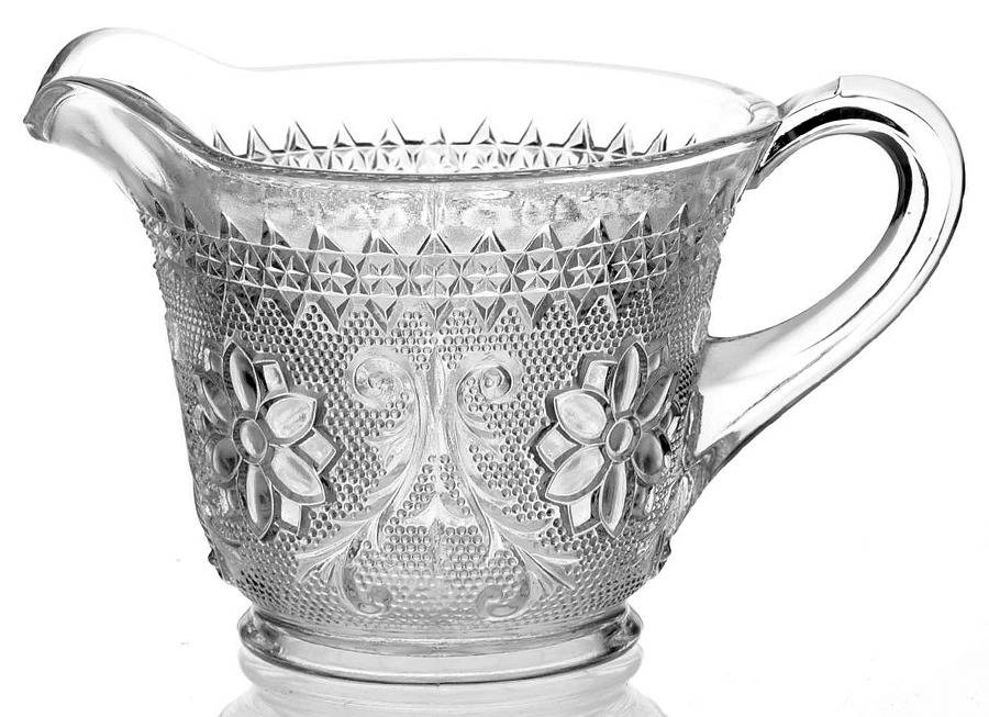 Sandwich Clear Creamer by Indiana Glass-1
