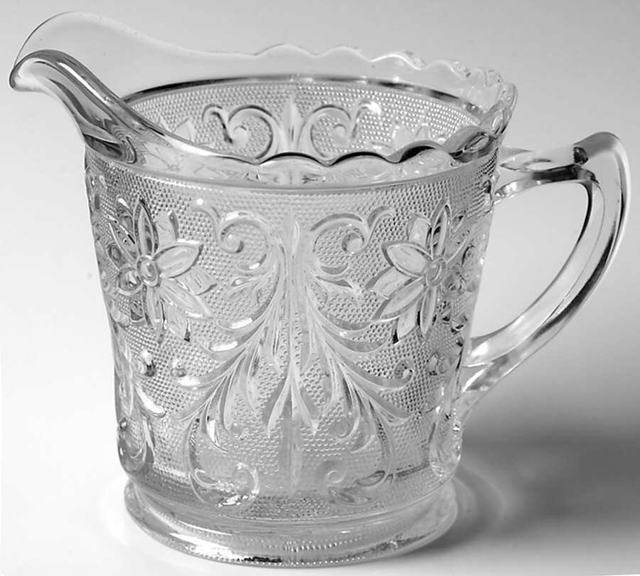Sandwich Clear Creamer by Indiana Glass-1