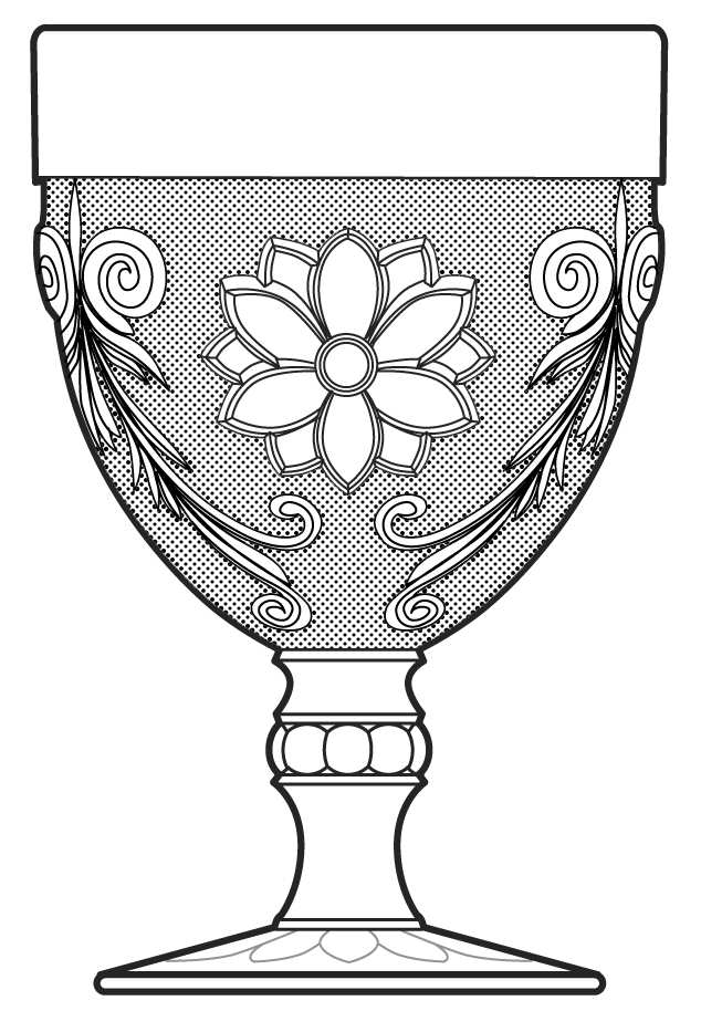 Sandwich Milk White Water Goblet by Indiana Glass-1
