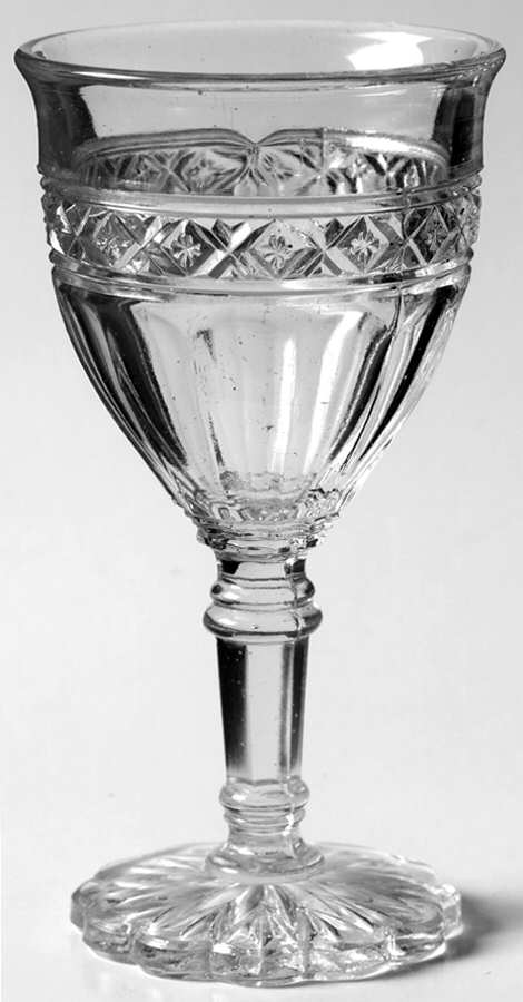 Star Band Wine Glass by Indiana Glass-1