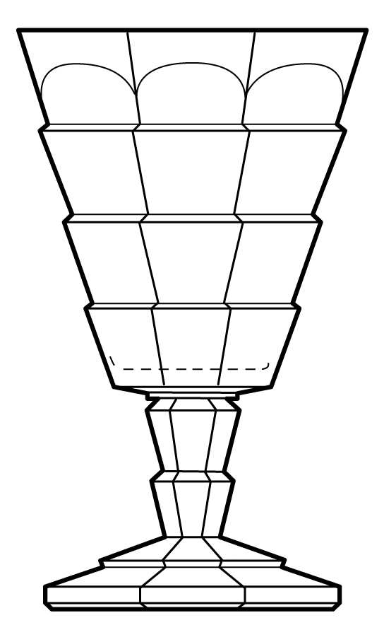 Tea Room Clear Water Goblet by Indiana Glass-1