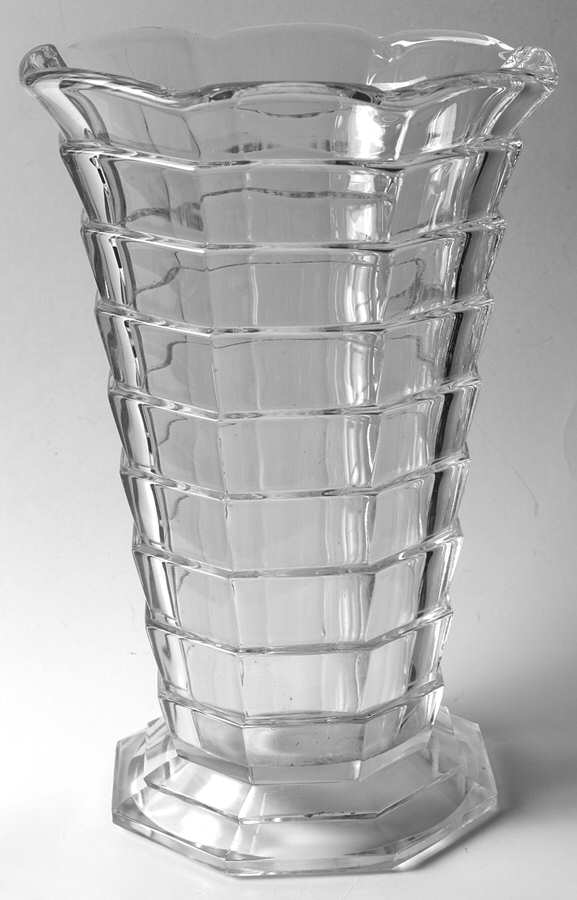 Tea Room Clear 11" Flared Vase by Indiana Glass-1