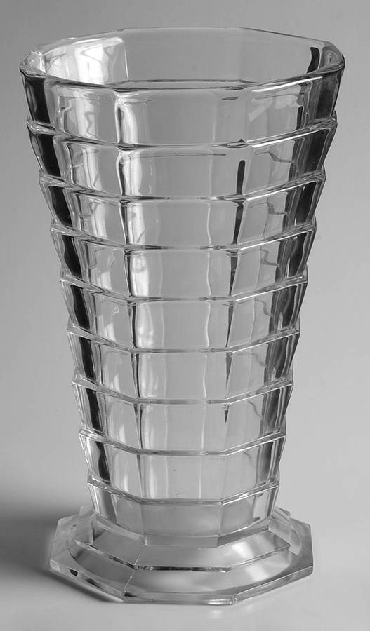 Tea Room Clear 11" Straight Vase by Indiana Glass-1