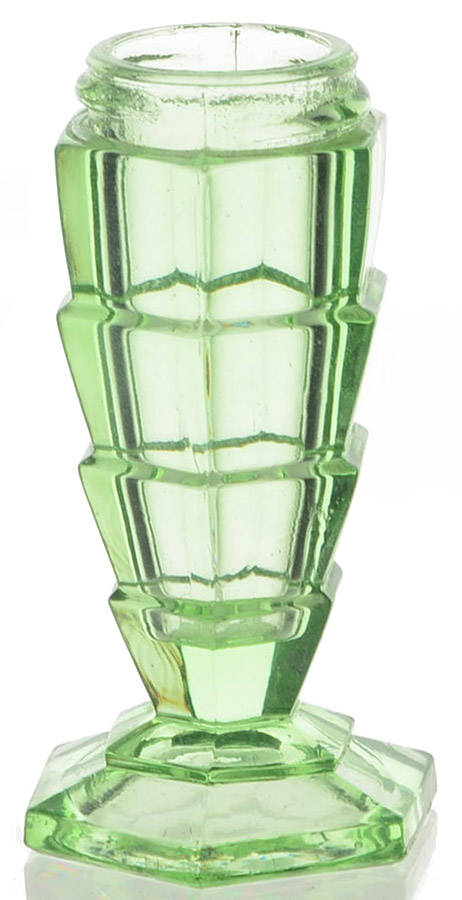 Tea Room Green Footed Shaker No Metal Lid by Indiana Glass-1