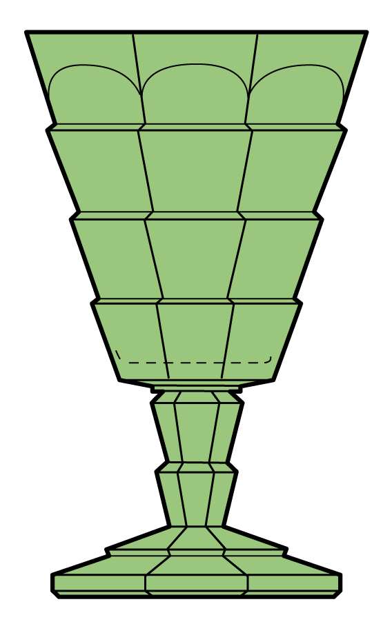Tea Room Green Water Goblet by Indiana Glass-1