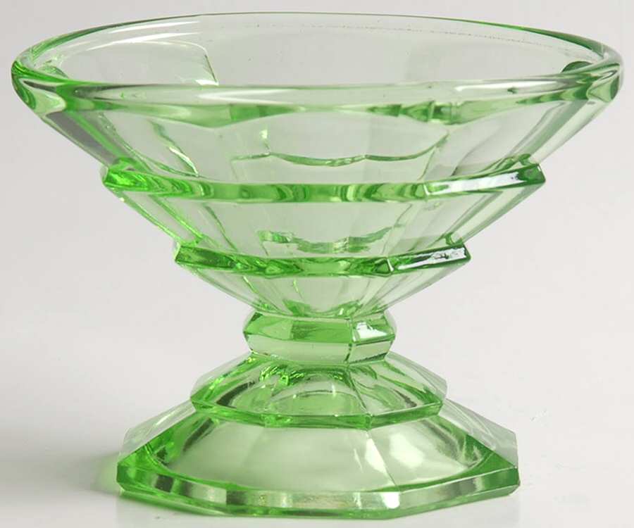 Tea Room Green Low Flared Sherbet by Indiana Glass-1