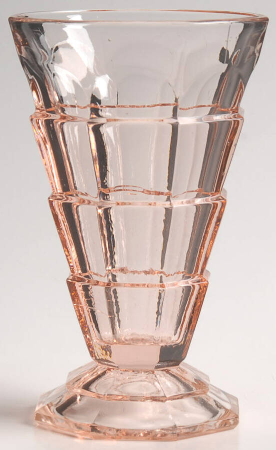 Tea Room Pink 7 Oz Footed Tumbler by Indiana Glass-1