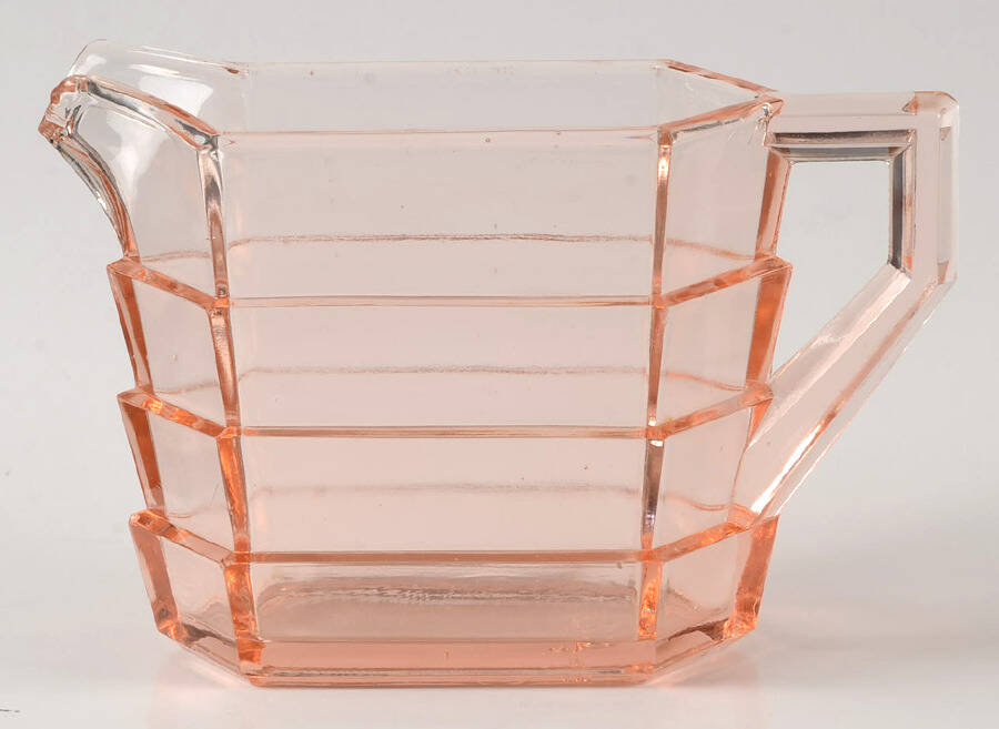 Tea Room Pink Rectangular Creamer by Indiana Glass-1
