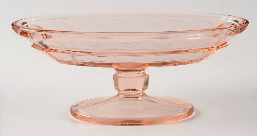 Tea Room Pink Footed Banana Split by Indiana Glass-1