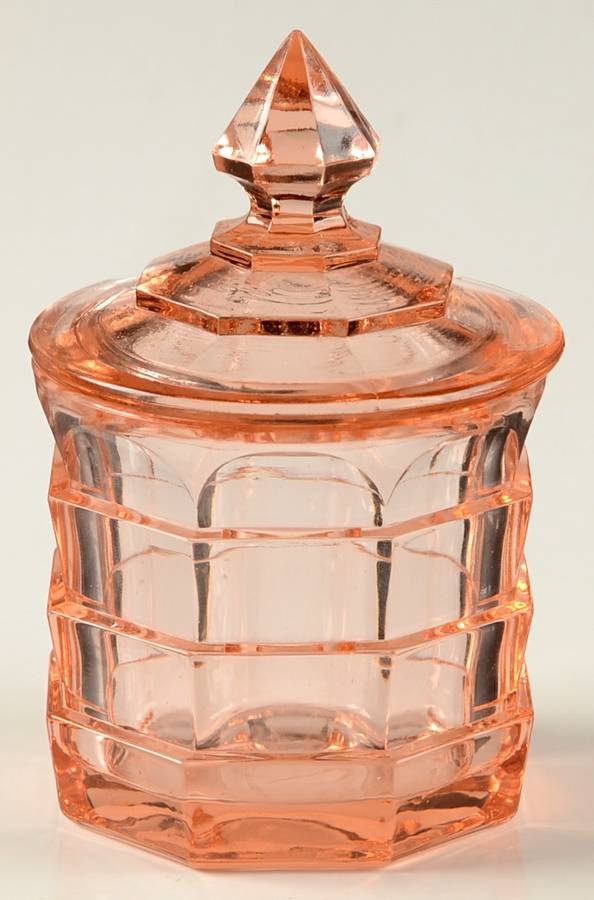 Tea Room Pink Mustard & Lid by Indiana Glass-1