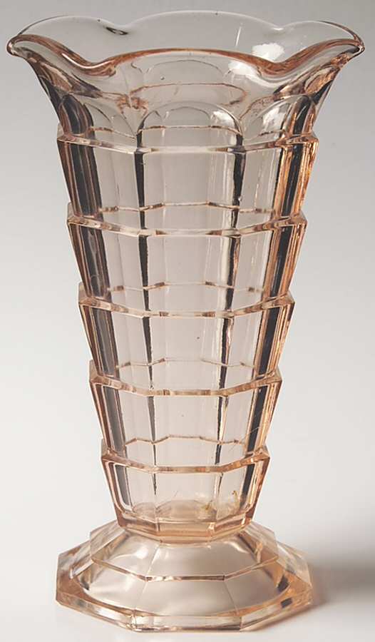 Tea Room Pink 6" Flared Vase by Indiana Glass-1