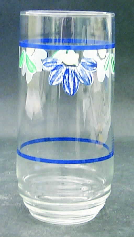 Blue Napoli Glassware Tall Tumbler by International-1