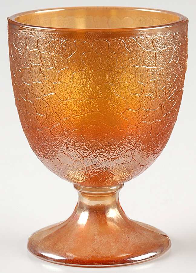Crackle Marigold Candy Dish No Lid by Imperial Glass-Ohio-1