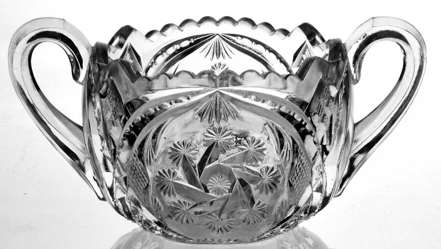 Double Pinwheel Juno Open Sugar by Indiana Glass-1
