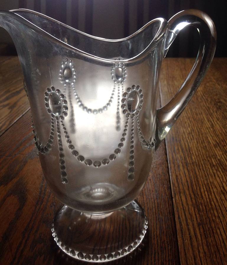 Jewel & Festoon Pitcher by Indiana Glass-1