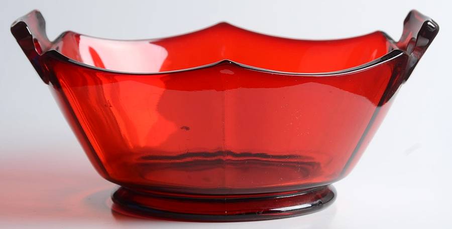 Molly Ruby 6" Handled Bowl by Imperial Glass-Ohio-1