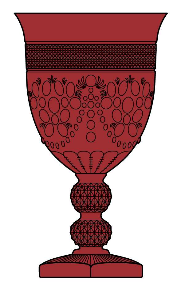 Chroma Ruby Water Goblet by Imperial Glass-Ohio-1