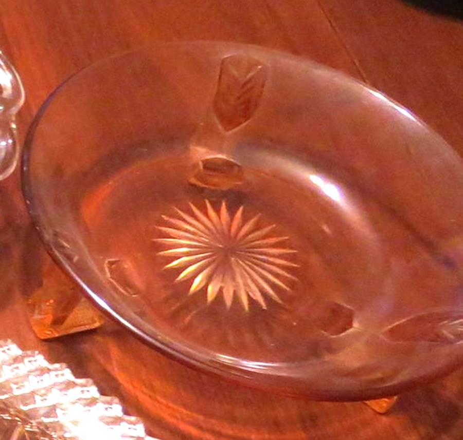 Molly Pink 7" 3-Toed Footed Bowl by Imperial Glass-Ohio-1