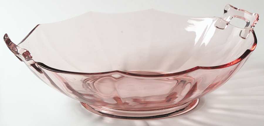 Molly Pink 10" Handled Bowl by Imperial Glass-Ohio-1