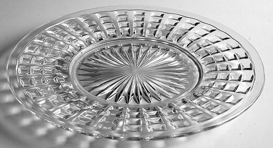 Monticello Clear Luncheon Plate by Imperial Glass-Ohio-1