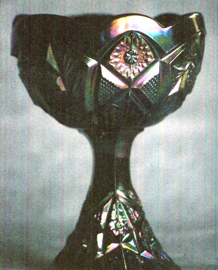 Whirling Star Peacock Open Jam/Jelly by Imperial Glass-Ohio-1