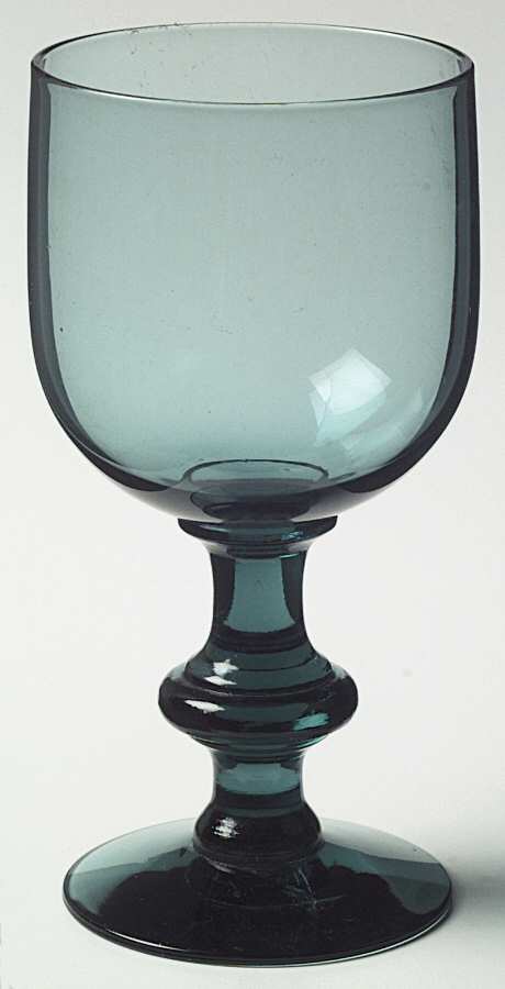 Provincial Blown Blue Water Goblet by Imperial Glass-Ohio-1