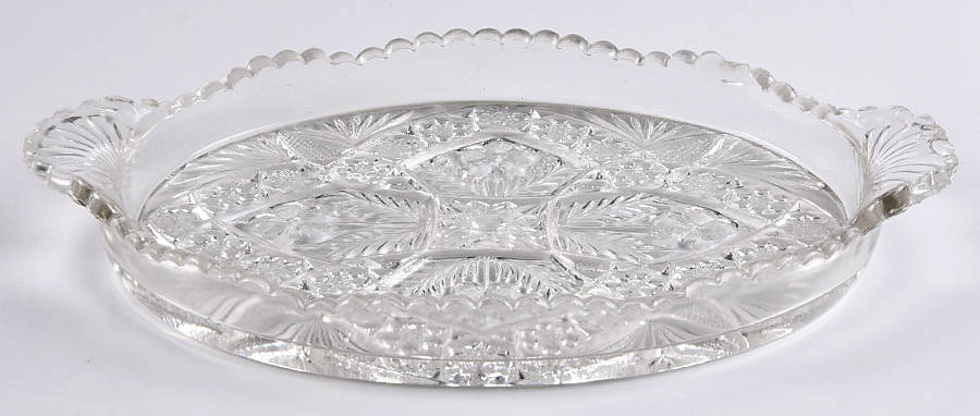 Gaelic 8" Handled Oval Tray by Indiana Glass-1