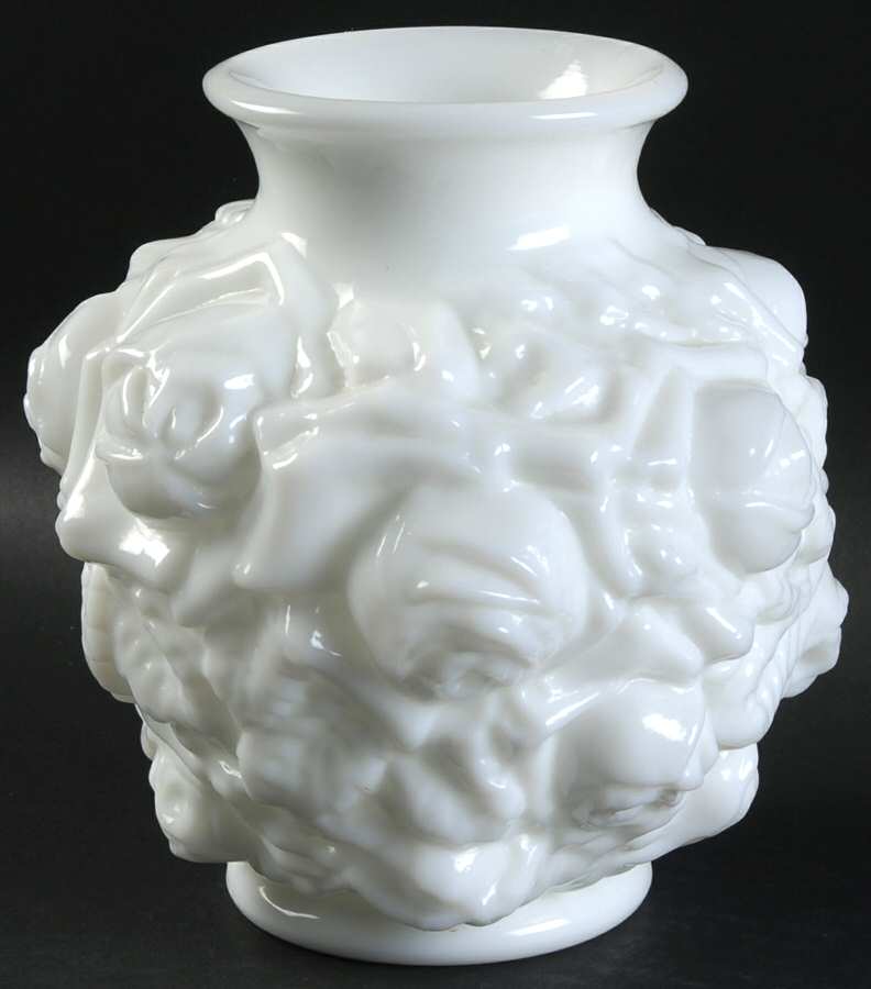 Rose Milk Glass 6" Flower Vase by Imperial Glass-Ohio-1